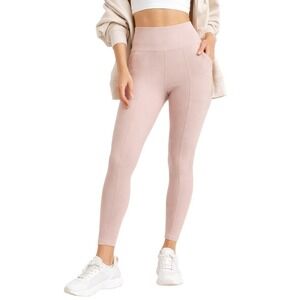 FREE PEOPLE Ruffle Me Up Pink Leggings Women Medium High Rise Ribbed Athleisure